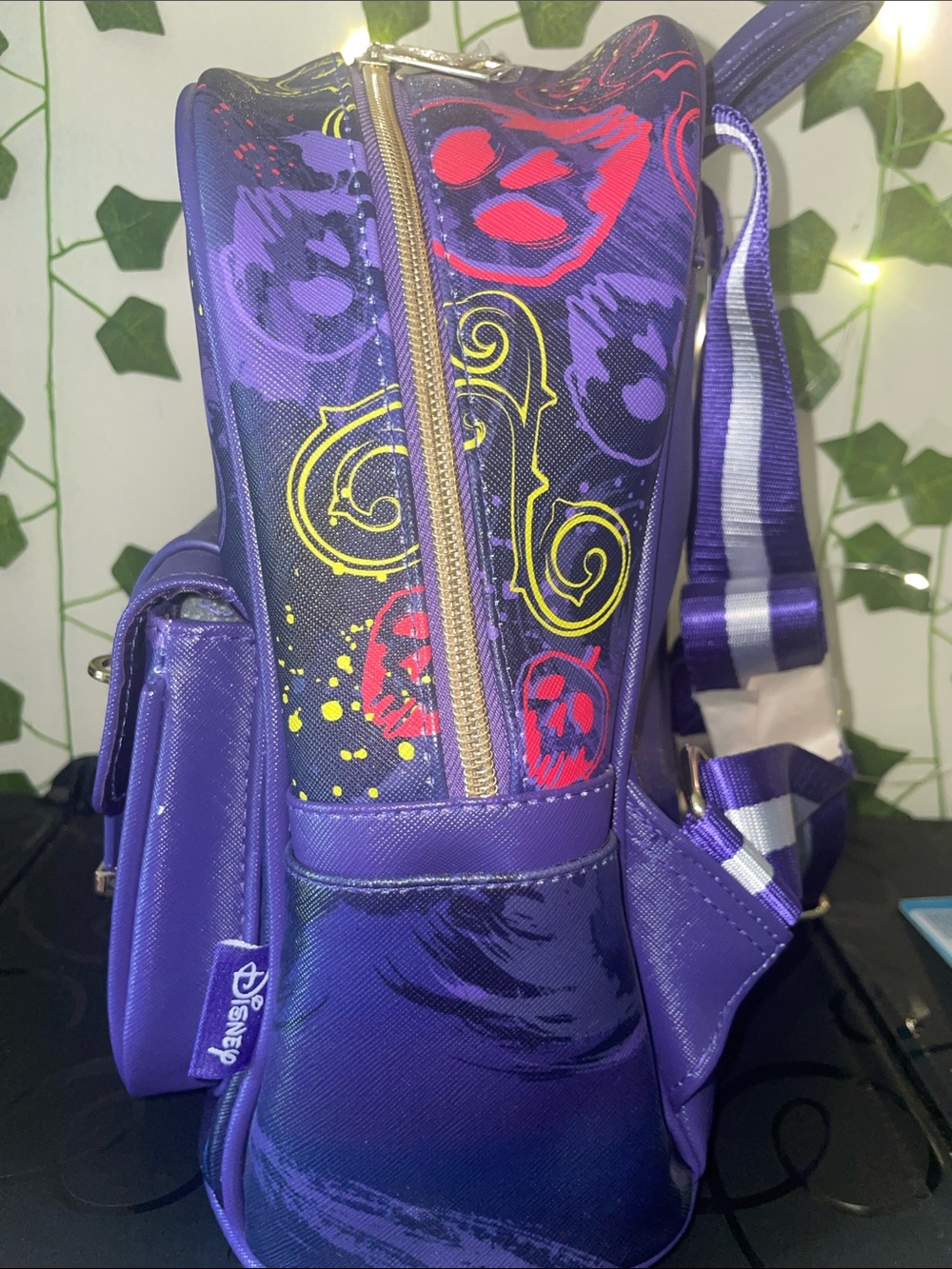 Disney Villains Purple Evil Queen Mini Backpack with Red Accents - Picture 2 of 6